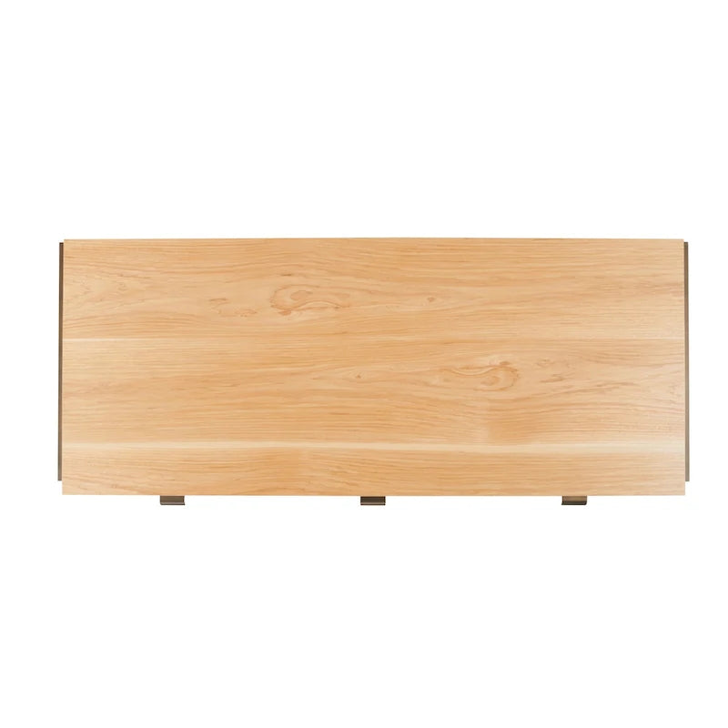 Schreibtisch aus geräucherter Eukalyptus mit 3 Schubladen