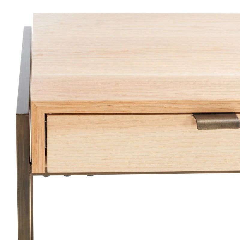 Schreibtisch aus geräucherter Eukalyptus mit 3 Schubladen