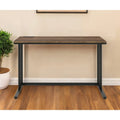 47" brauner und schwarzer Schreibtisch mit USB-Anschluss