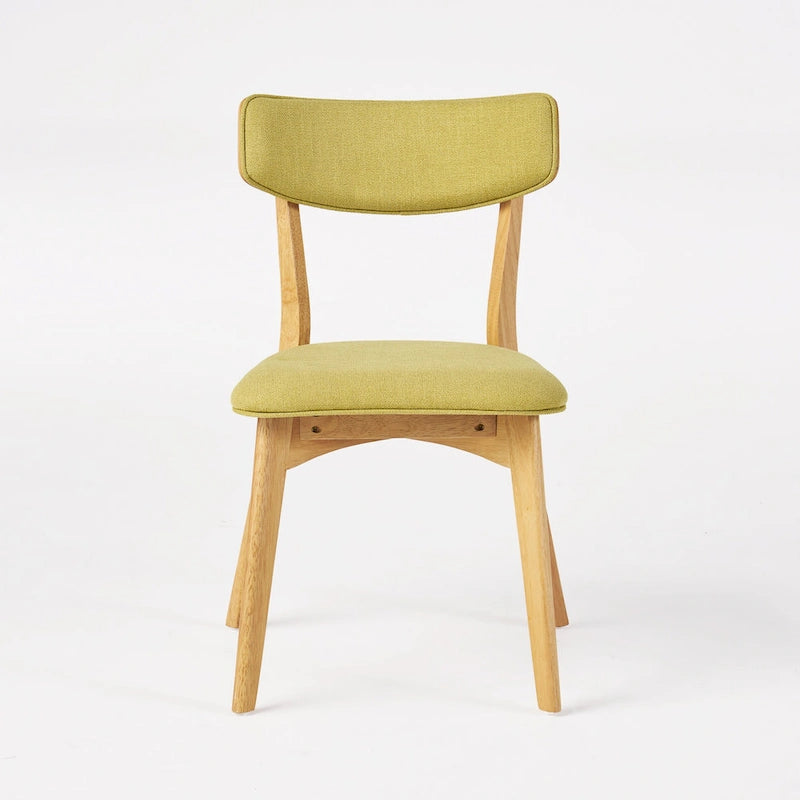 Mid-Century Modern Esszimmerstuhl aus Kautschukholz, gepolstert, 4er-Set