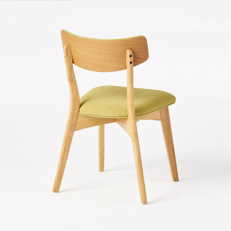 Mid-Century Modern Esszimmerstuhl aus Kautschukholz, gepolstert, 4er-Set