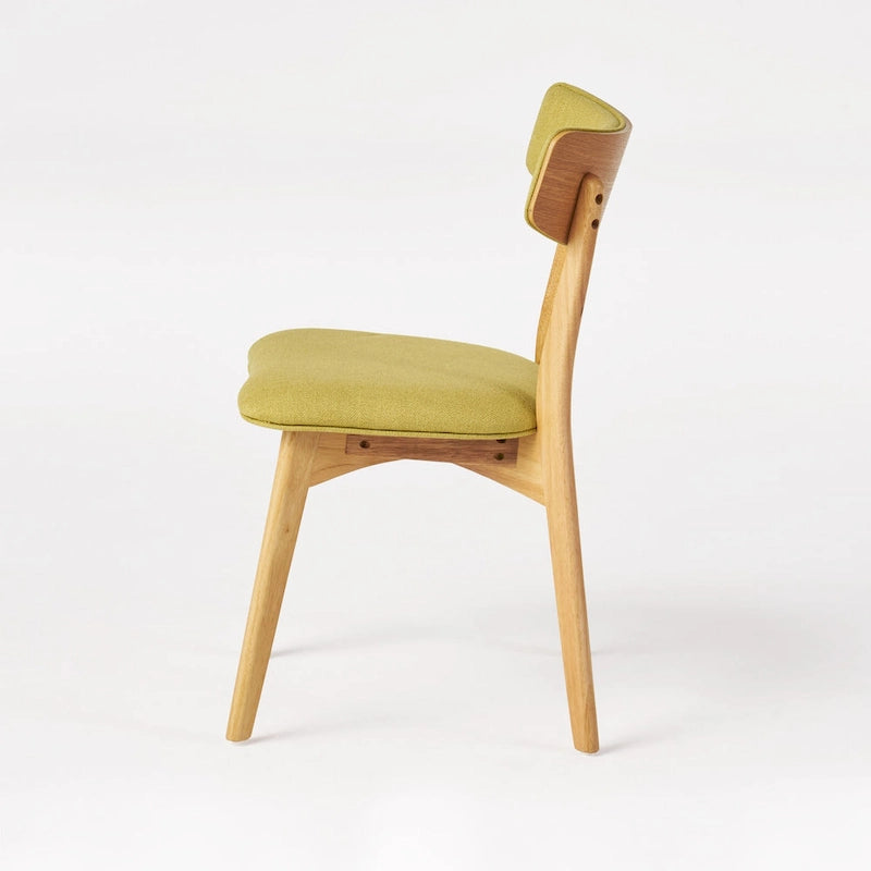 Mid-Century Modern Esszimmerstuhl aus Kautschukholz, gepolstert, 4er-Set