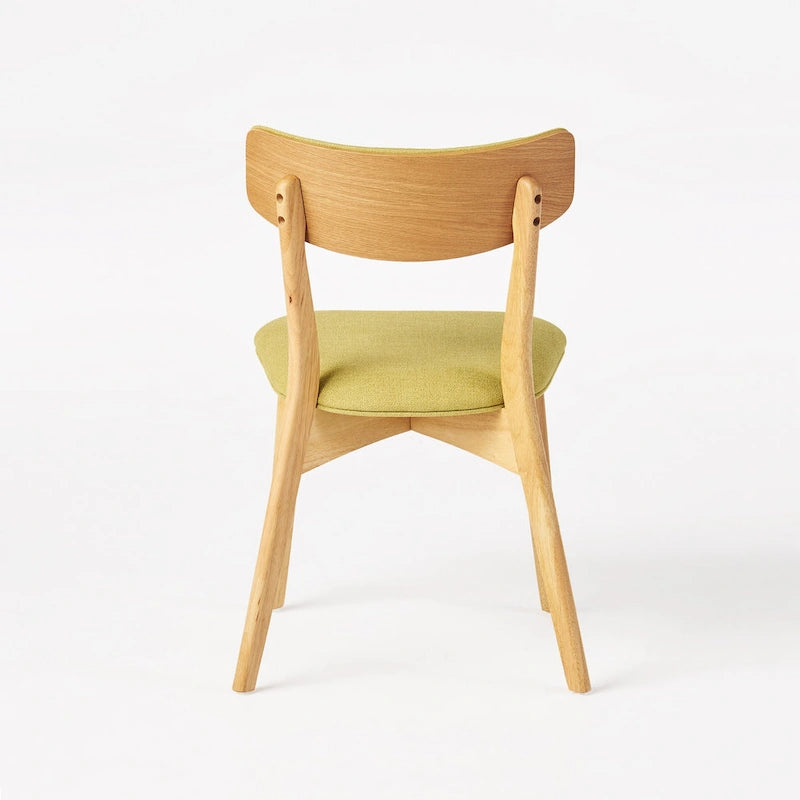 Mid-Century Modern Esszimmerstuhl aus Kautschukholz, gepolstert, 4er-Set