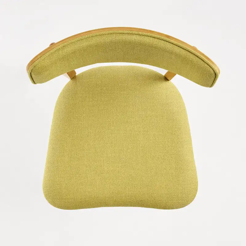 Mid-Century Modern Esszimmerstuhl aus Kautschukholz, gepolstert, 4er-Set