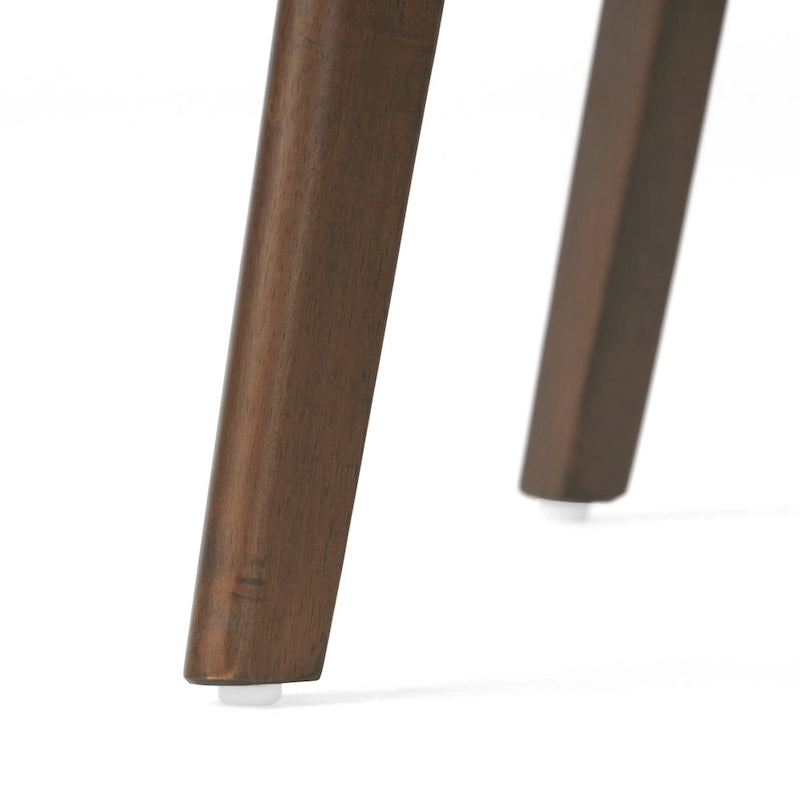 Mid-Century Modern Esszimmerstuhl aus Kautschukholz, gepolstert, 4er-Set