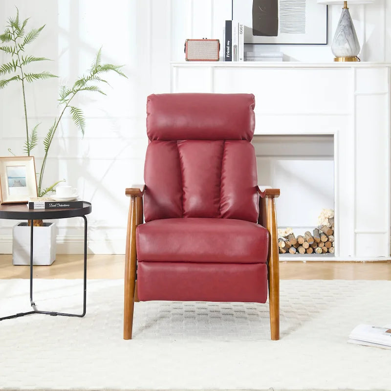 Weinroter, verstellbarer Chaiselongue-Liegesessel