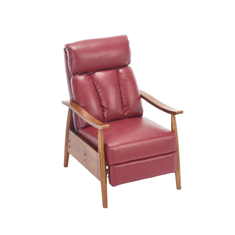 Weinroter, verstellbarer Chaiselongue-Liegesessel