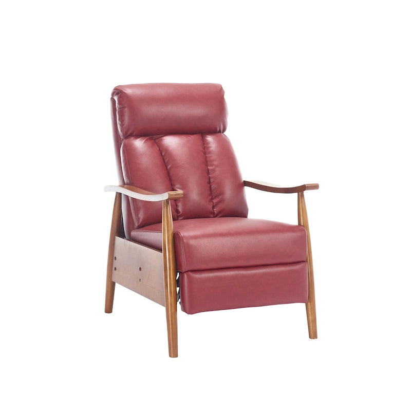 Weinroter, verstellbarer Chaiselongue-Liegesessel