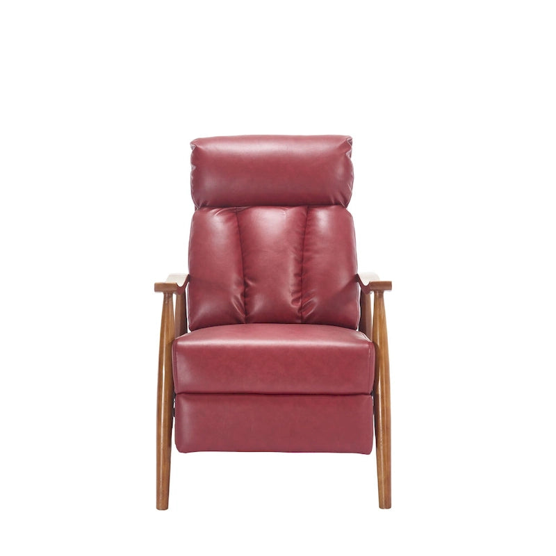 Weinroter, verstellbarer Chaiselongue-Liegesessel