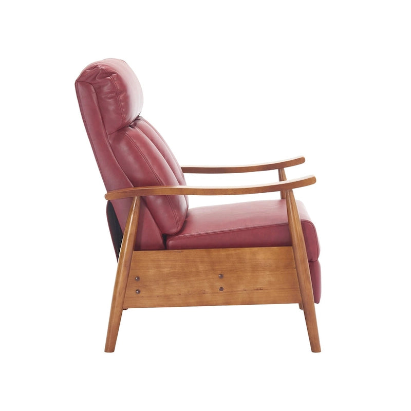 Weinroter, verstellbarer Chaiselongue-Liegesessel