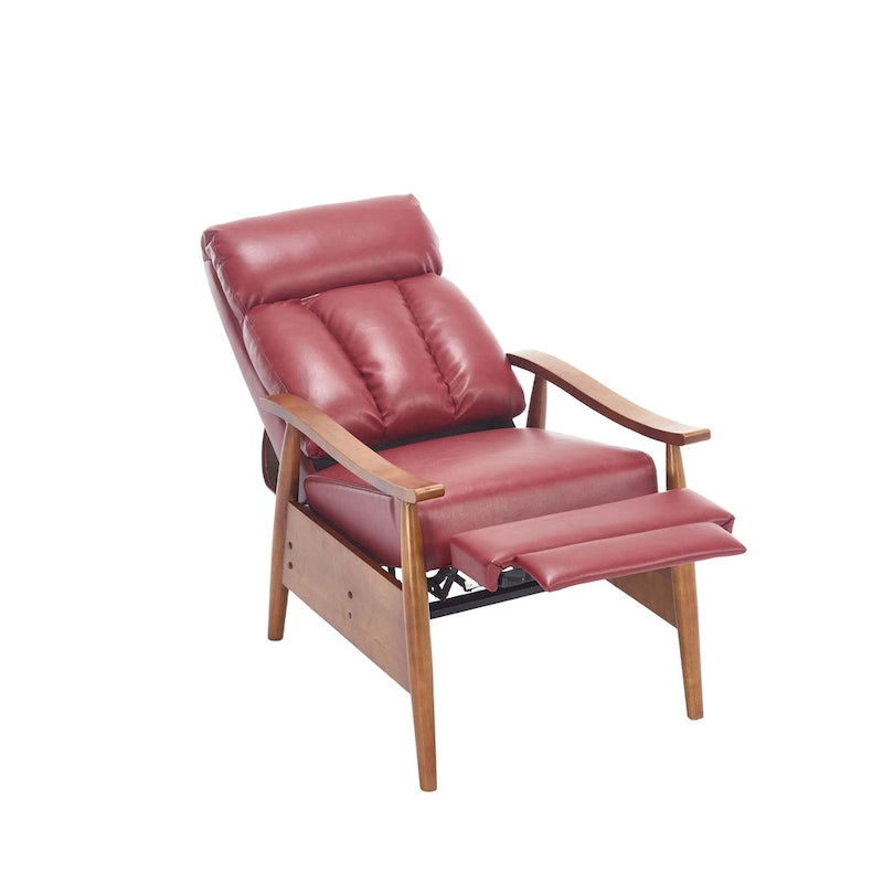 Weinroter, verstellbarer Chaiselongue-Liegesessel
