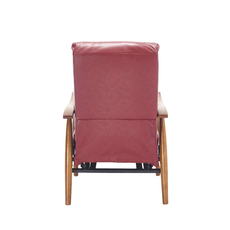 Weinroter, verstellbarer Chaiselongue-Liegesessel