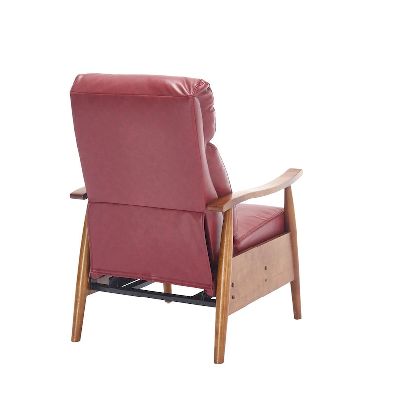 Weinroter, verstellbarer Chaiselongue-Liegesessel