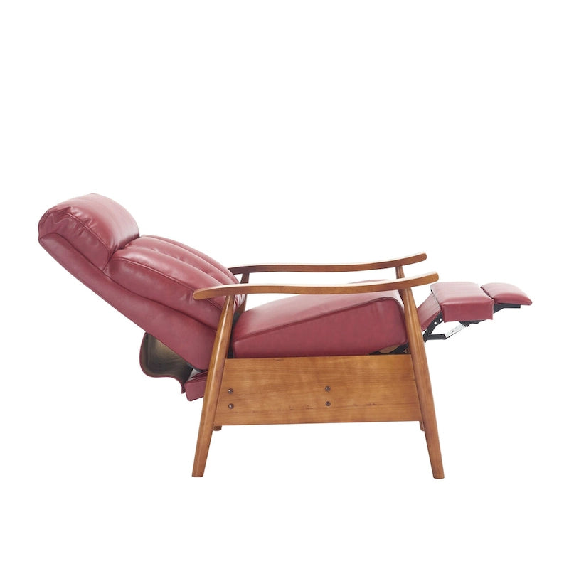 Weinroter, verstellbarer Chaiselongue-Liegesessel
