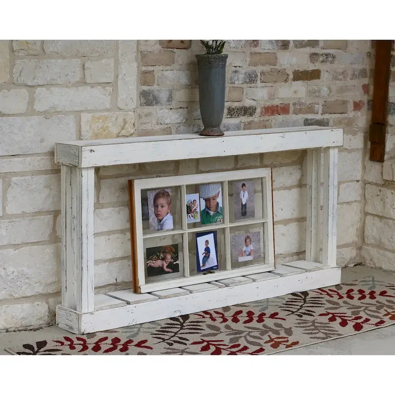 60" Handgefertigter Konsolentisch aus recyceltem Holz