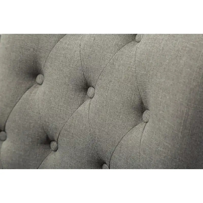 Gepolsterter Massivholz-Sessel mit Flügeln und silbernen Ziernägeln, 2er-Set