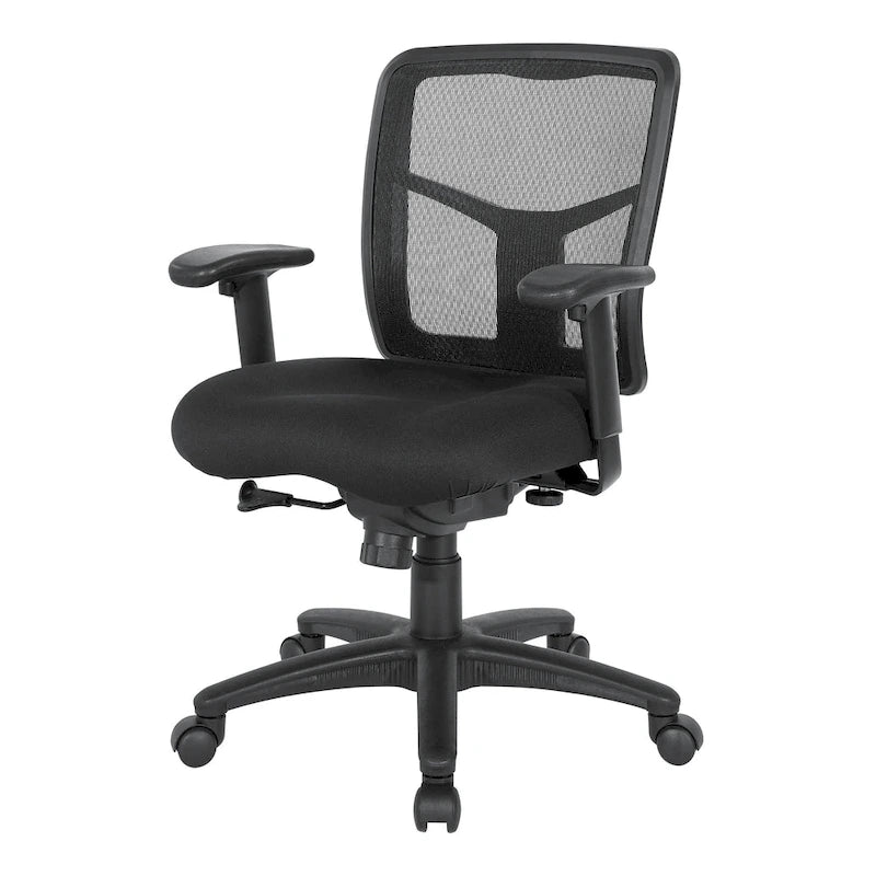 Bürostuhl mit Netzrücken und höhenverstellbaren Armlehnen