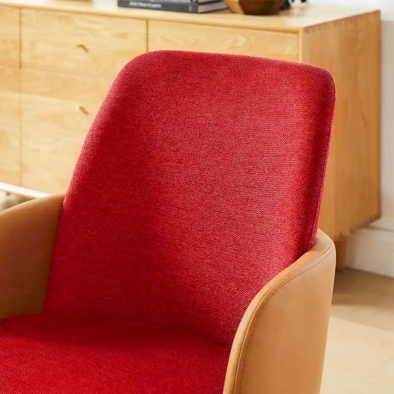 Gepolsterter Mid-Century Modern Bürostuhl mit Drehfunktion