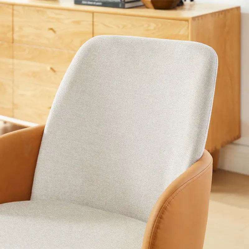 Gepolsterter Mid-Century Modern Bürostuhl mit Drehfunktion