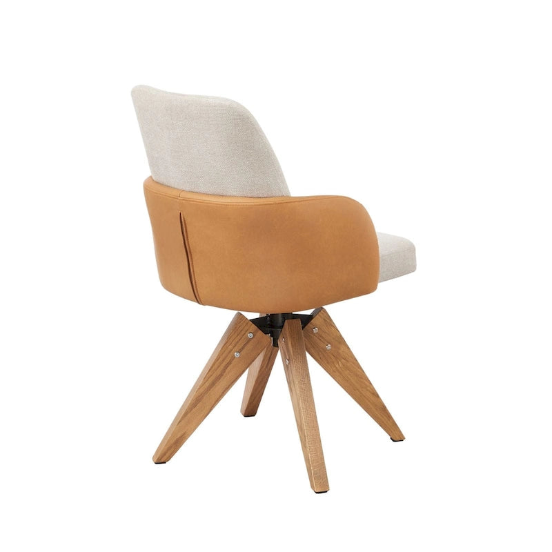 Gepolsterter Mid-Century Modern Bürostuhl mit Drehfunktion
