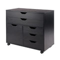 30.75 Black 3 Section Mobile Filing Cabinet