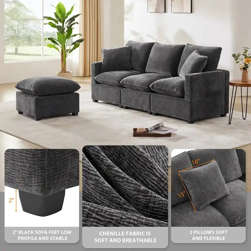 Esszimmerstuhl aus Kunstleder im Camelback-Design mit Ziernägeln, 2er-Set