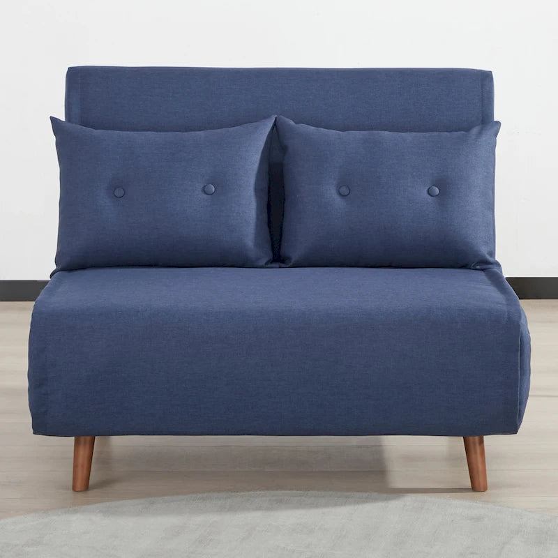 Wandelbarer Stuhl zur Chaiselongue oder zum Bett mit Knopfheftung