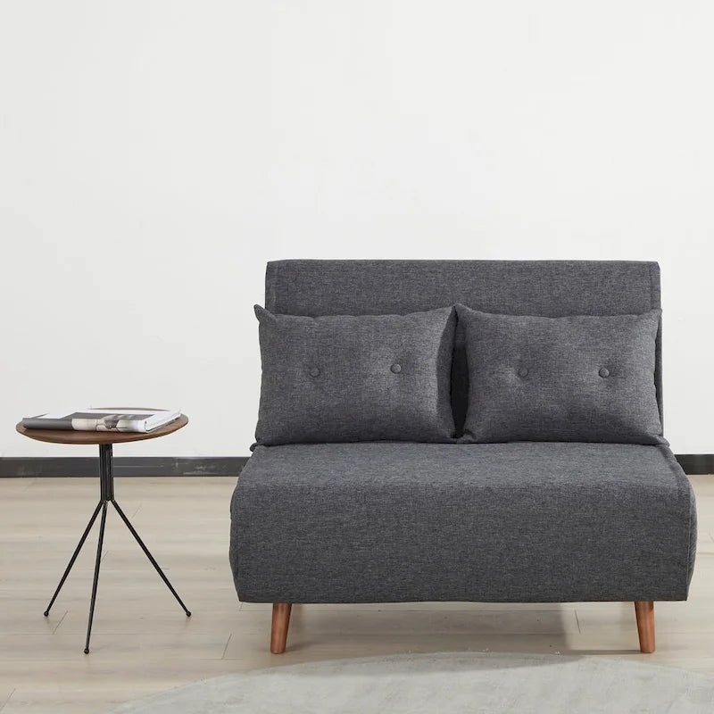 Wandelbarer Stuhl zur Chaiselongue oder zum Bett mit Knopfheftung