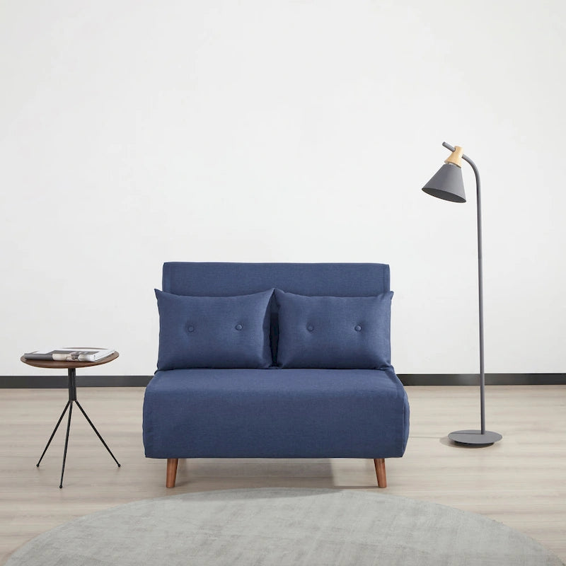 Wandelbarer Stuhl zur Chaiselongue oder zum Bett mit Knopfheftung