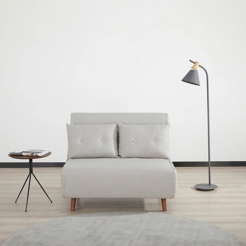 Wandelbarer Stuhl zur Chaiselongue oder zum Bett mit Knopfheftung