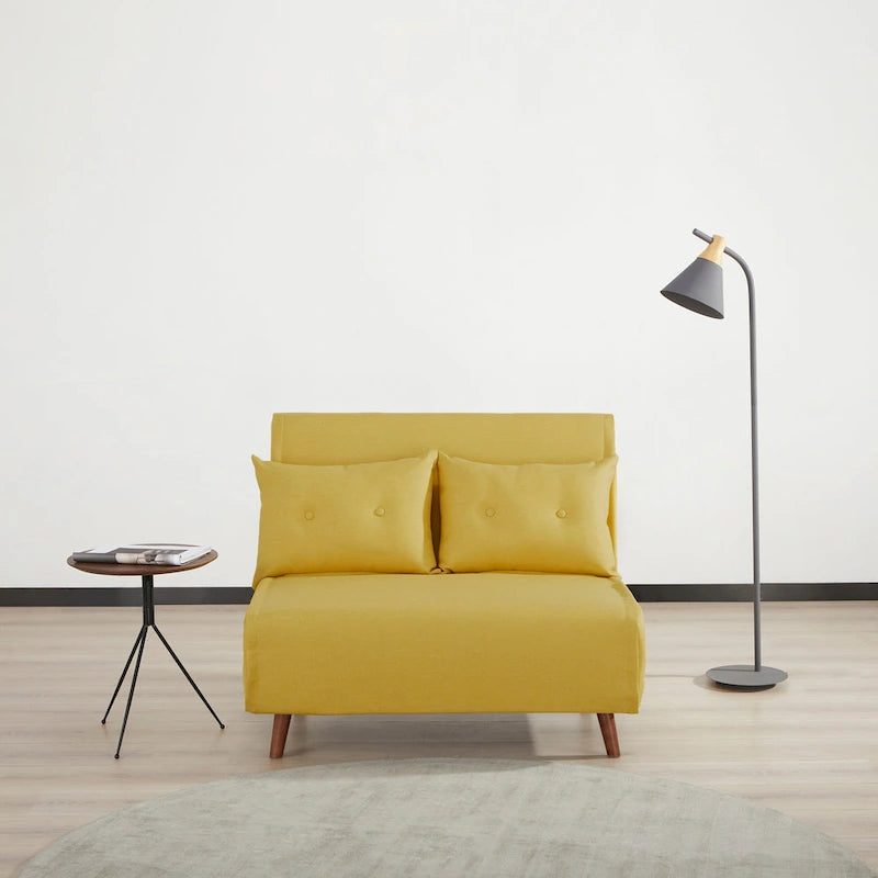 Wandelbarer Stuhl zur Chaiselongue oder zum Bett mit Knopfheftung