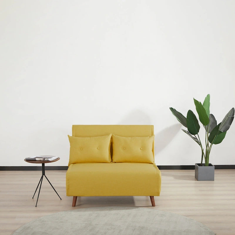 Wandelbarer Stuhl zur Chaiselongue oder zum Bett mit Knopfheftung