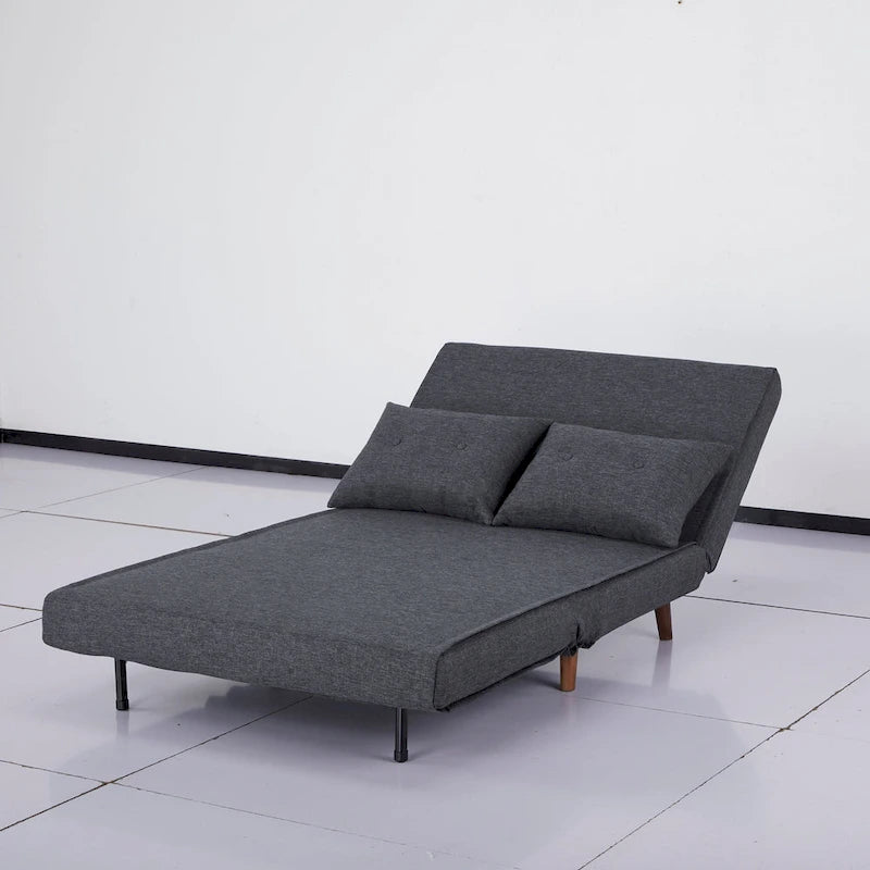Wandelbarer Stuhl zur Chaiselongue oder zum Bett mit Knopfheftung