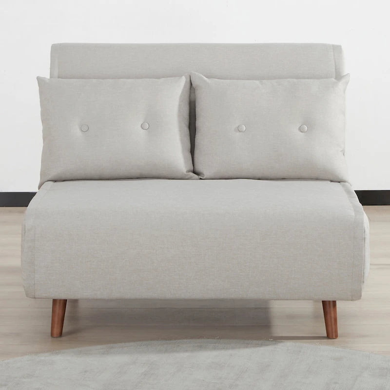 Wandelbarer Stuhl zur Chaiselongue oder zum Bett mit Knopfheftung