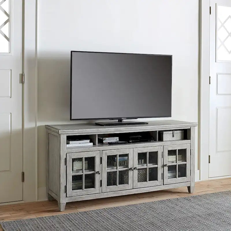 Antiker weißer Tabak-TV-Ständer, 168 cm