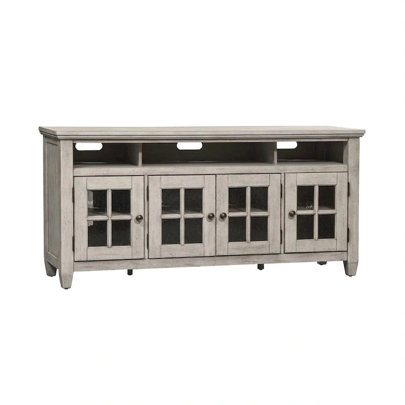 Antiker weißer Tabak-TV-Ständer, 168 cm