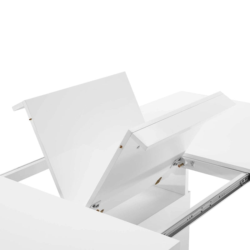 Ausziehbarer Esstisch mit goldenem Edelstahlgestell