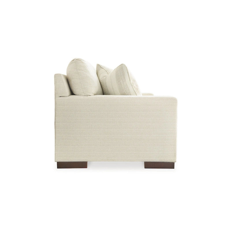 244 cm Sofa mit 4 Zierkissen, beiges Polyester