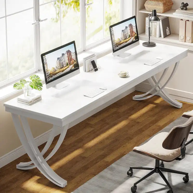 78" Rechteckiger Schreibtisch für Home Office und Arbeitszimmer