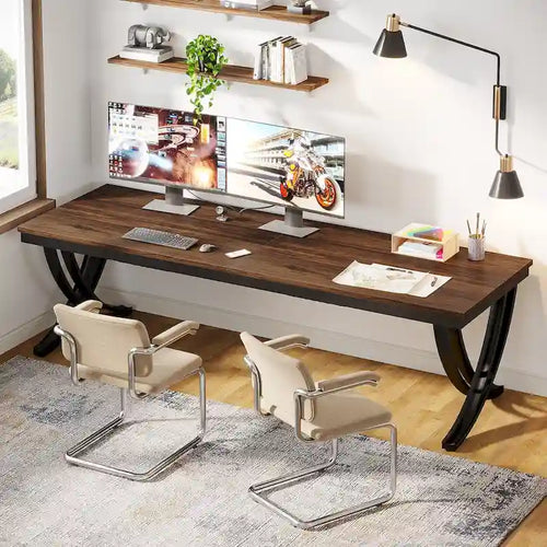 78" Rechteckiger Schreibtisch für Home Office und Arbeitszimmer