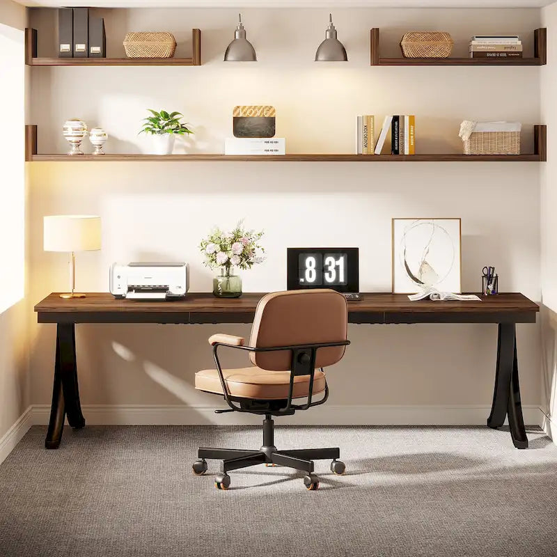 78" Rechteckiger Schreibtisch für Home Office und Arbeitszimmer