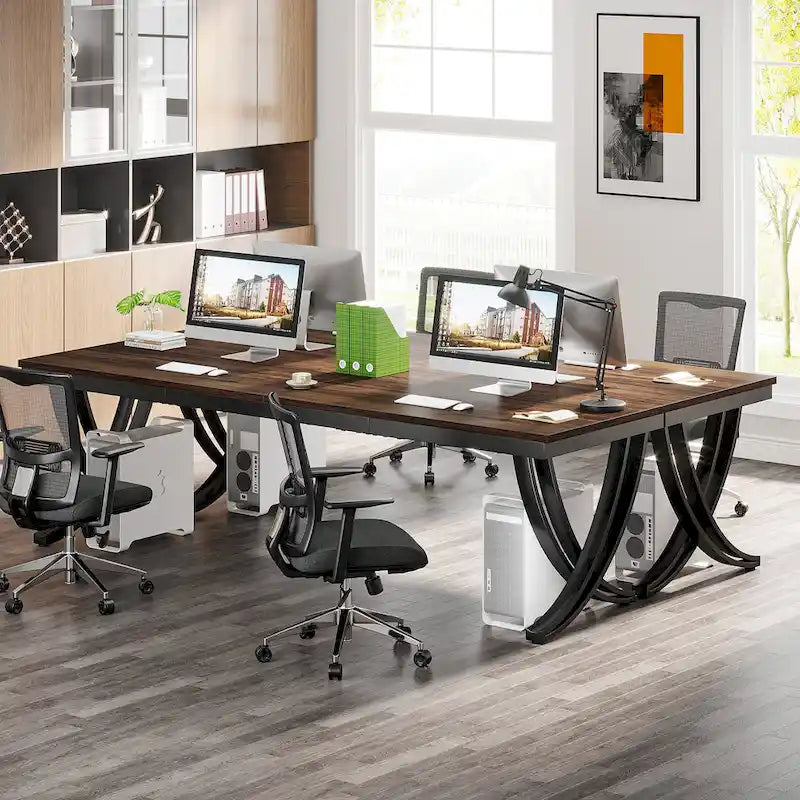 78" Rechteckiger Schreibtisch für Home Office und Arbeitszimmer