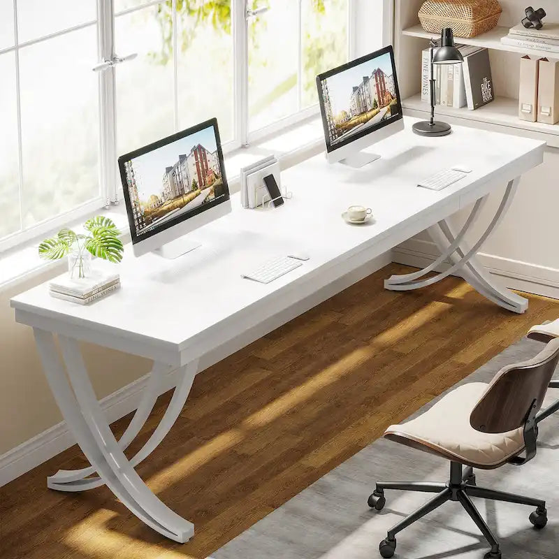78" Rechteckiger Schreibtisch für Home Office und Arbeitszimmer