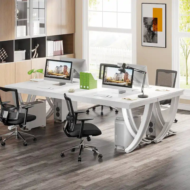 78" Rechteckiger Schreibtisch für Home Office und Arbeitszimmer