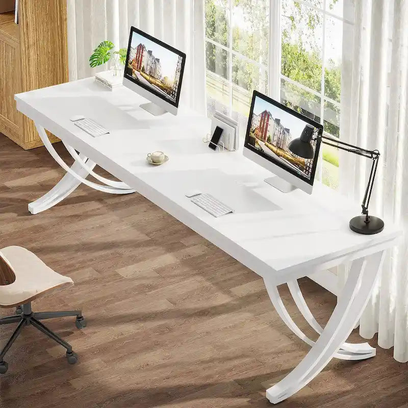 78" Rechteckiger Schreibtisch für Home Office und Arbeitszimmer