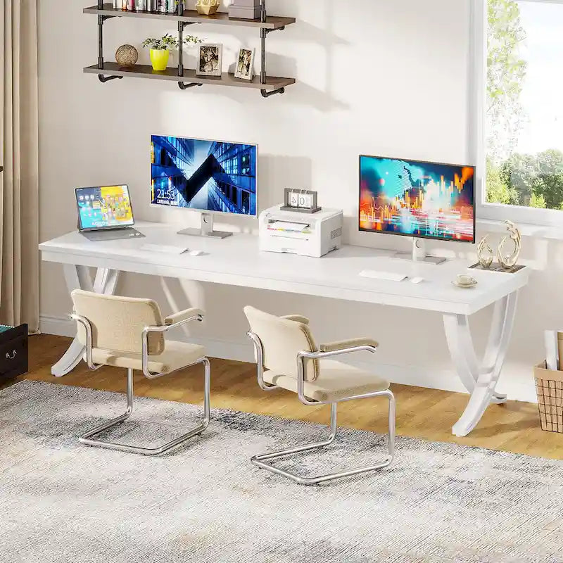 78" Rechteckiger Schreibtisch für Home Office und Arbeitszimmer