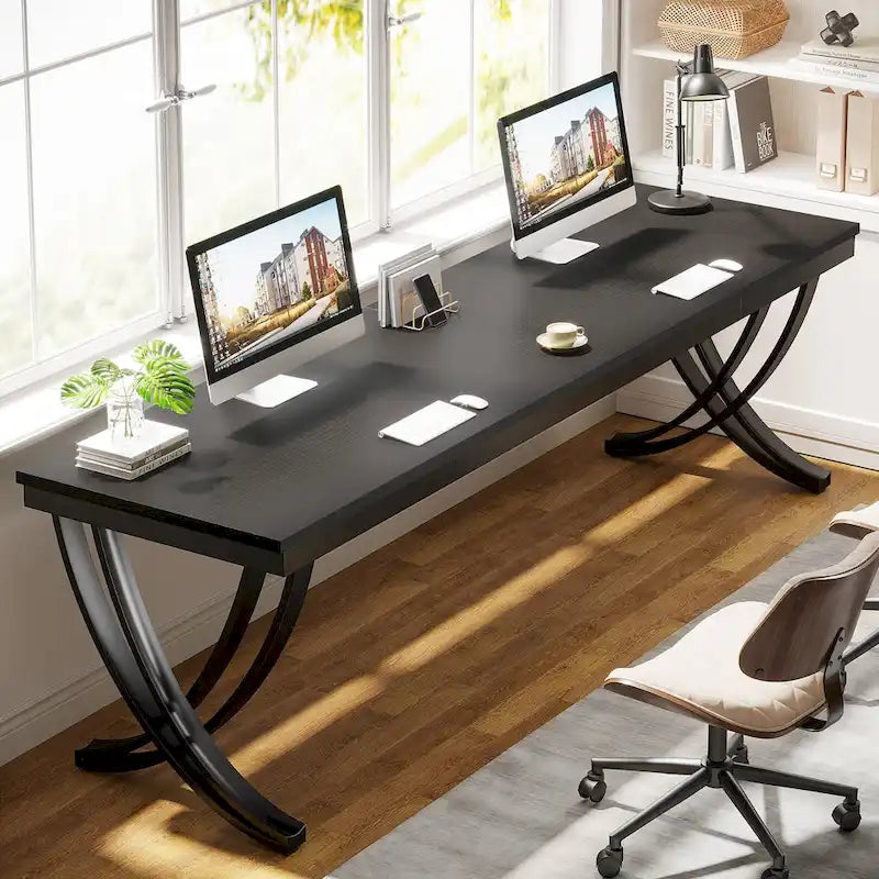 78" Rechteckiger Schreibtisch für Home Office und Arbeitszimmer