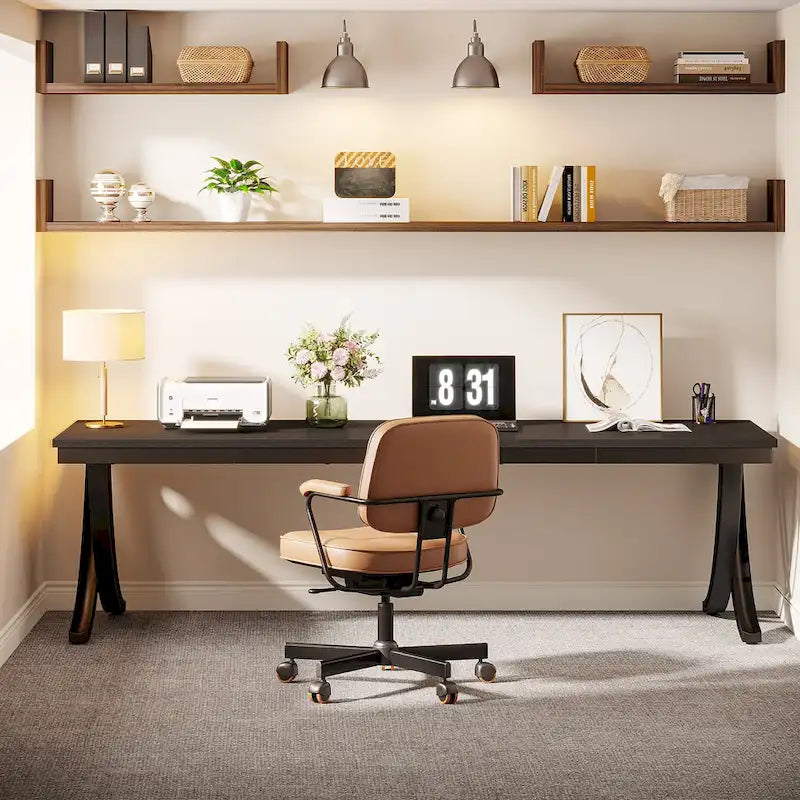 78" Rechteckiger Schreibtisch für Home Office und Arbeitszimmer