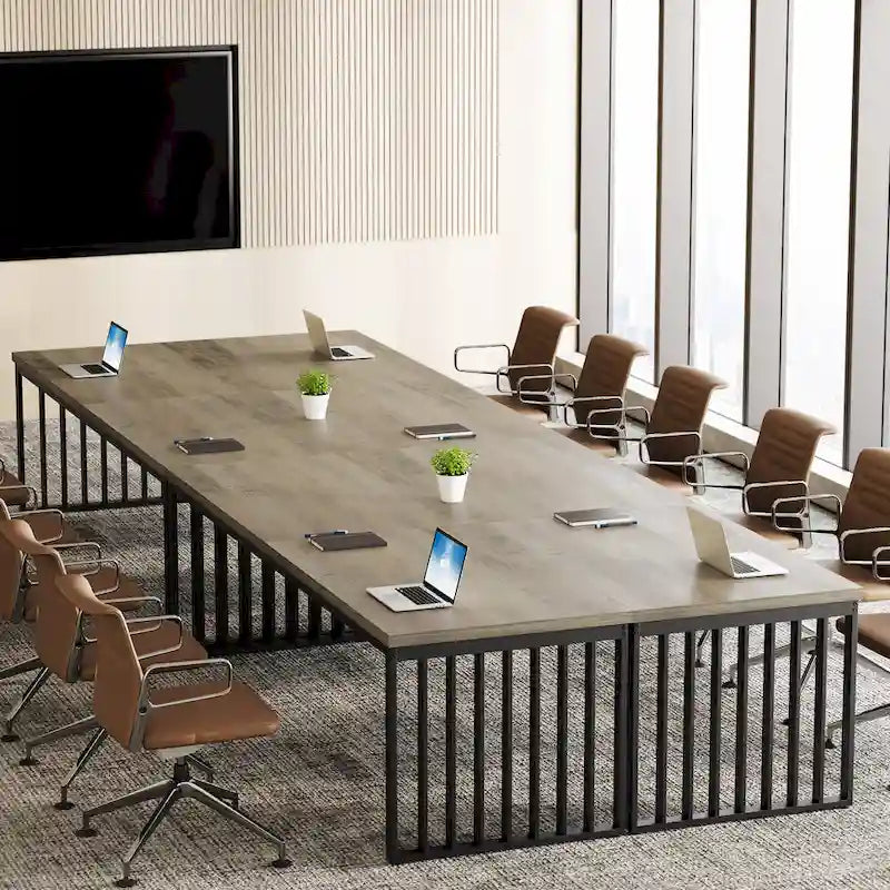 2m rechteckiger Konferenztisch für das Heimbüro