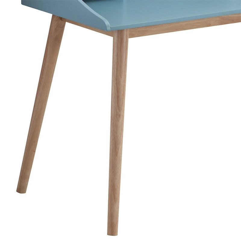Mid-Century Modern Holzschreibtisch mit Aufsatz